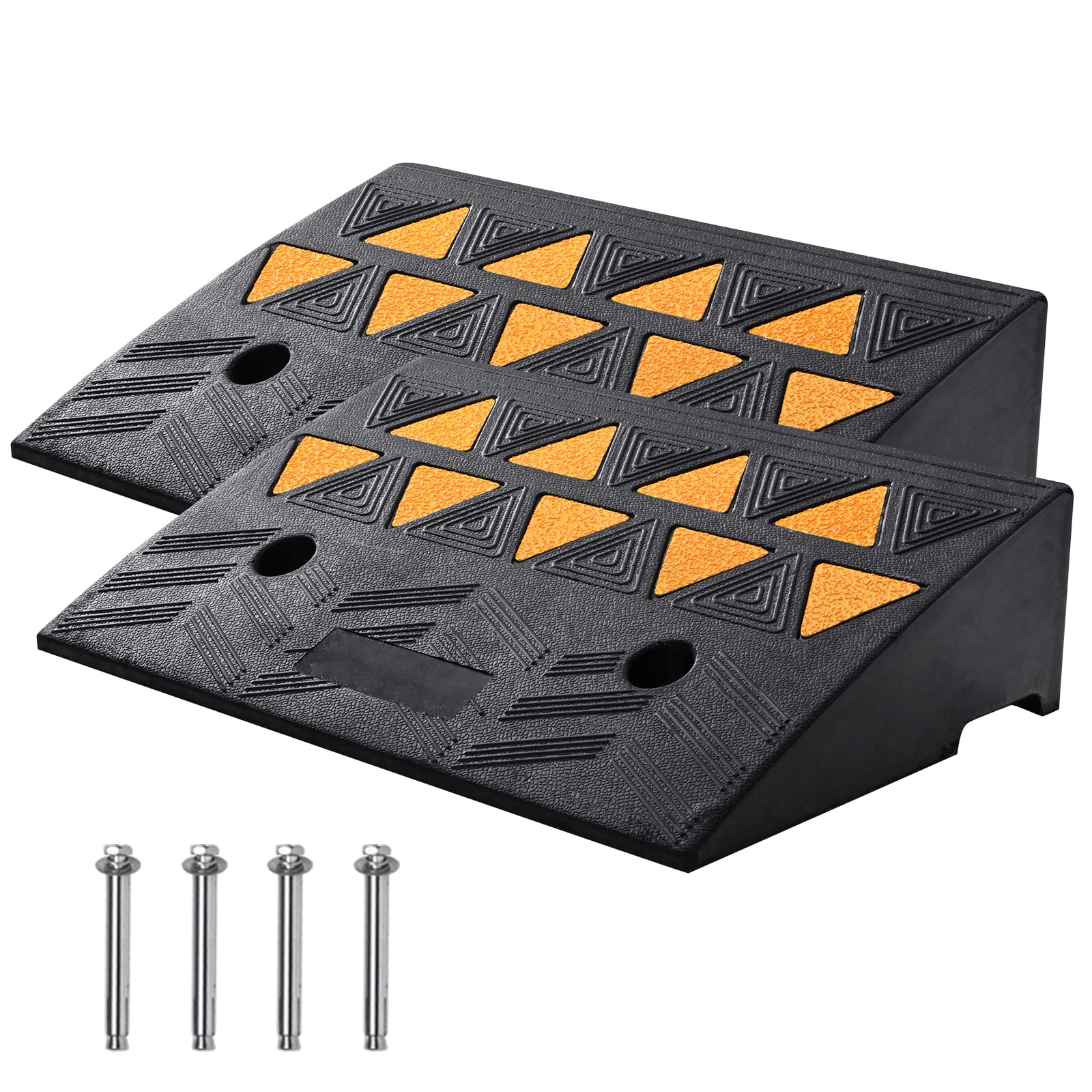 Heavy-duty Rubber Curb Ramps For Driveways And Thresholds 2 Pack_voghion.com